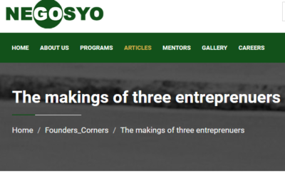 The makings of three entreprenuers